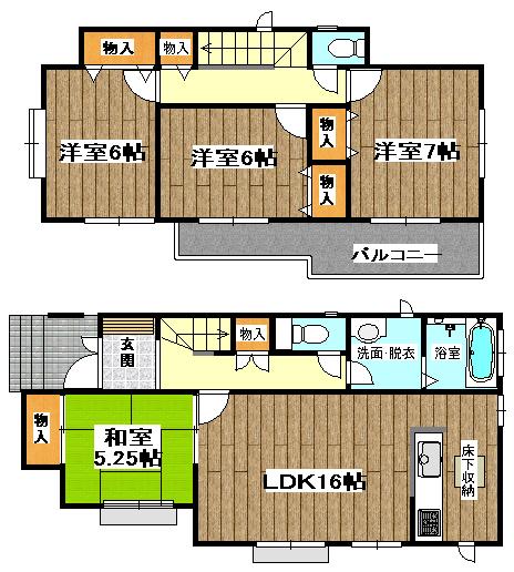 Floor plan. 31,800,000 yen, 4LDK, Land area 113.14 sq m , Building area 98.56 sq m