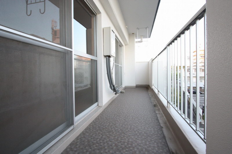 Balcony. Stylish veranda floor of design. 