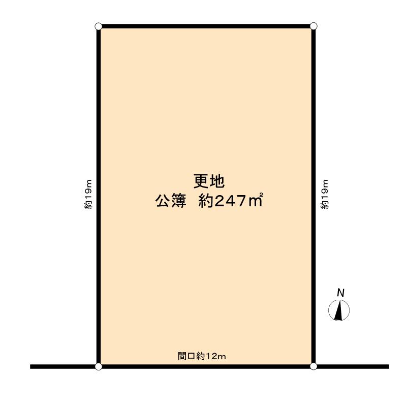 Compartment figure. Land price 39,700,000 yen, Land area 247 sq m south-facing