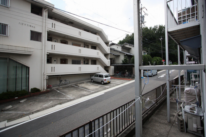 View. Around is a residential area, which is also green. 