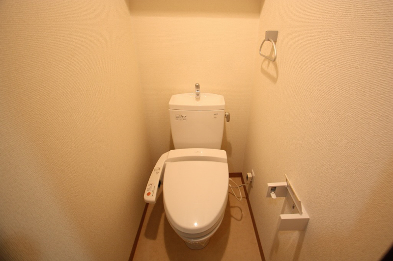 Toilet. There is also a shelf above. 