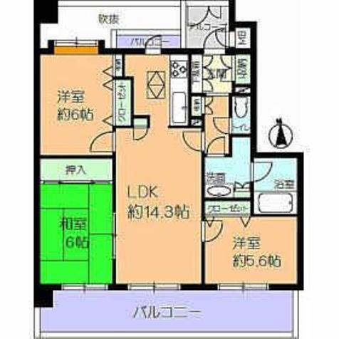 Floor plan. 3LDK, Price 23.8 million yen, Footprint 70.9 sq m , Balcony area 17.39 sq m