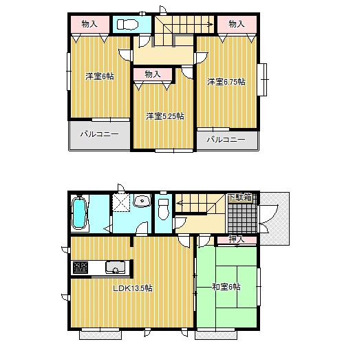 Floor plan. Price 31,800,000 yen, 4LDK, Land area 131.83 sq m , Building area 90.69 sq m