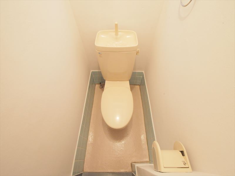 Toilet. Warm water washing toilet seat can be attached