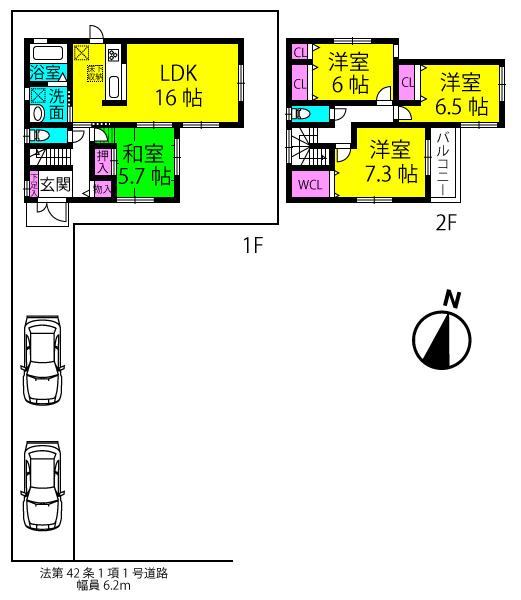 Floor plan. 34,800,000 yen, 4LDK, Land area 142 sq m , Building area 98.98 sq m