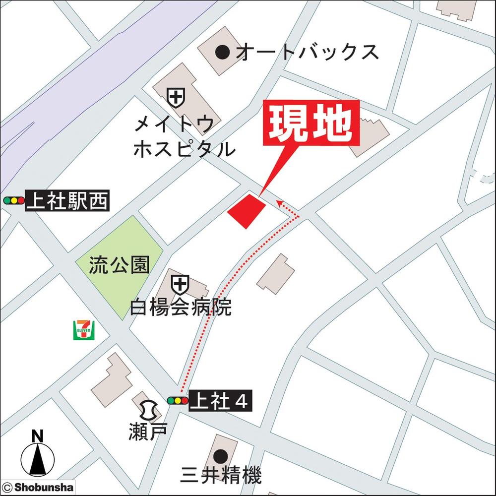 Local guide map. Enlarged view