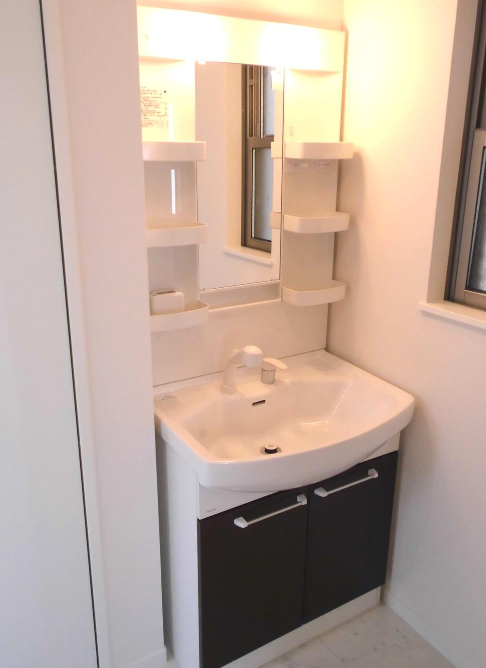 Wash basin, toilet. To support the busy morning, It is vanity.