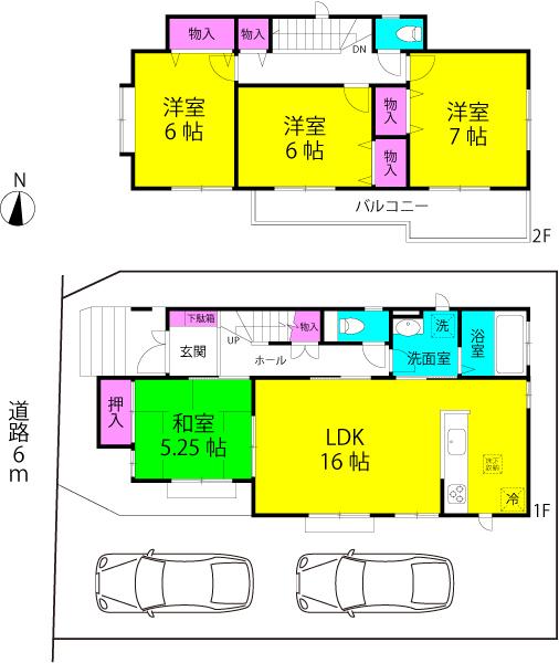 Floor plan. 31,800,000 yen, 4LDK, Land area 113.14 sq m , Building area 98.56 sq m