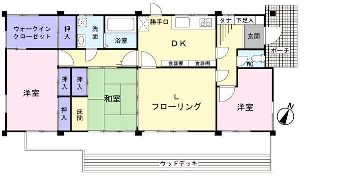 Floor plan. 34,800,000 yen, 3LDK, Land area 484.08 sq m , Building area 98.8 sq m