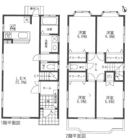 Floor plan. 36,800,000 yen, 4LDK, Land area 105.02 sq m , Building area 105.3 sq m