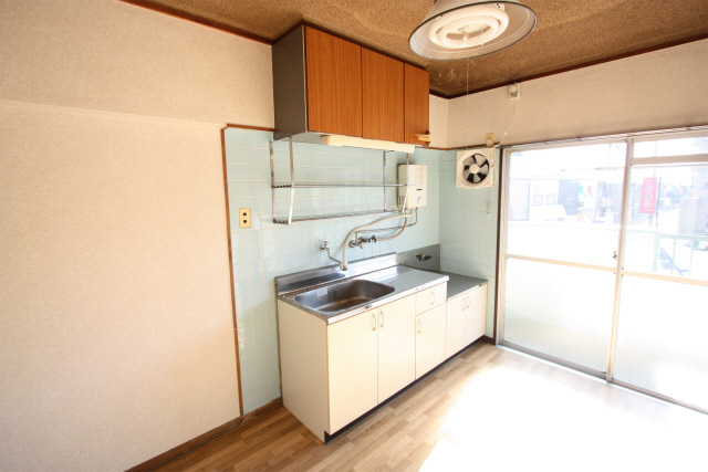 Kitchen. Kitchen with two-burner gas stove is put