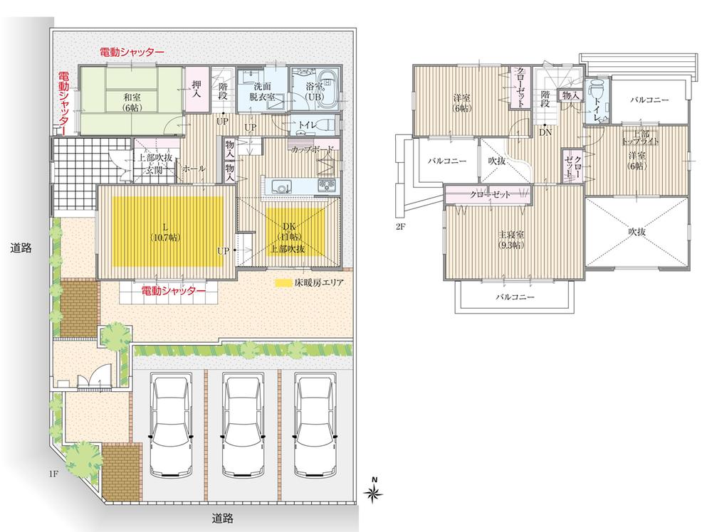 Floor plan. (T1), Price 52,500,000 yen, 4LDK, Land area 182.74 sq m , Building area 124.33 sq m
