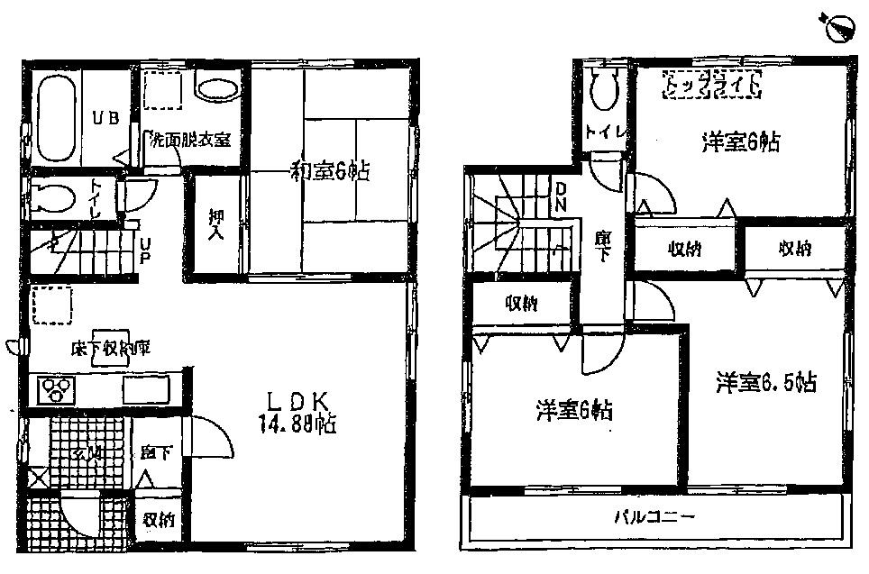 Floor plan. (1 Building), Price 35 million yen, 4LDK, Land area 101.85 sq m , Building area 93.57 sq m