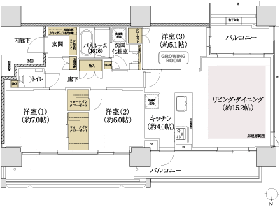 Floor: 3LDK + 2WIC, occupied area: 85.14 sq m, Price: 39,353,000 yen ・ 47,581,000 yen