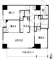 Floor: 3LDK + WIC + SIC, the occupied area: 79.82 sq m, Price: 49,037,000 yen