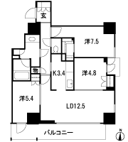 Floor: 3LDK + WIC, the occupied area: 76.43 sq m, Price: 43,904,000 yen