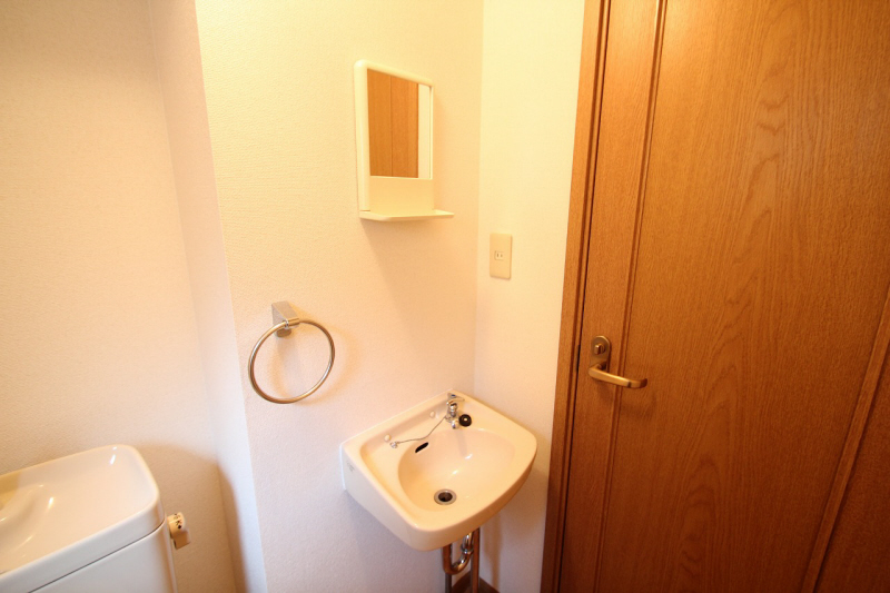 Washroom. It comes with a wash basin in the restroom. 