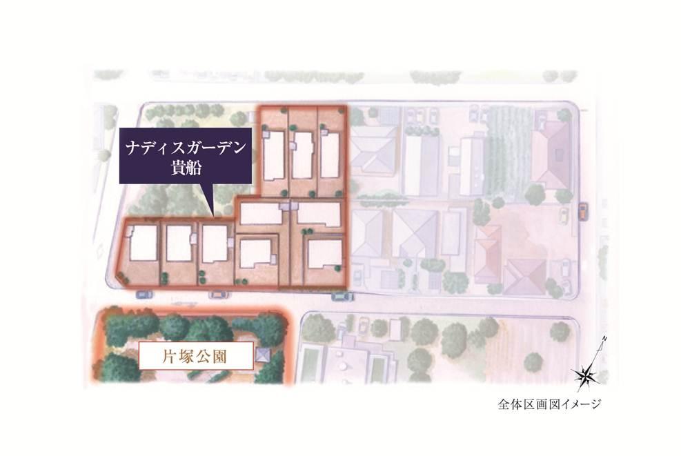 Cityscape Rendering. In addition to the just opposite of Katazuka park of the Property, Leave a rare green in the city "Ithaca green space" is also a 5-minute walk. And tennis courts and sports plaza also has been developed, You can sweat while familiarity naturally.