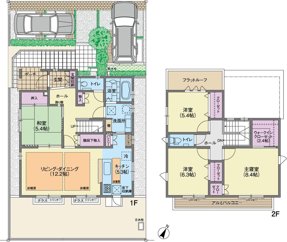 Floor plan. (C-2), Price 43,400,000 yen, 4LDK, Land area 166.84 sq m , Building area 119 sq m