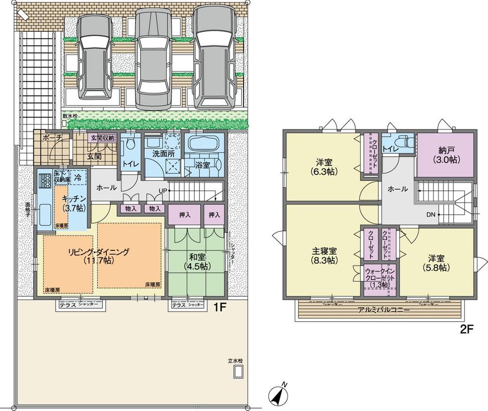 Floor plan. (C-5), Price 41,900,000 yen, 4LDK, Land area 166.78 sq m , Building area 109.75 sq m