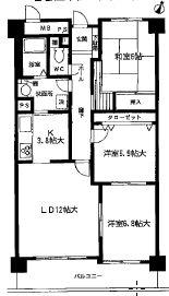 Floor plan. 3LDK, Price 14 million yen, Occupied area 81.99 sq m , Balcony area 10.37 sq m