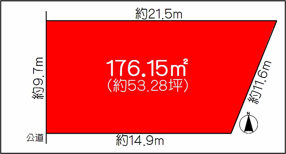 Compartment figure. Land price 35 million yen, Land area 176.15 sq m