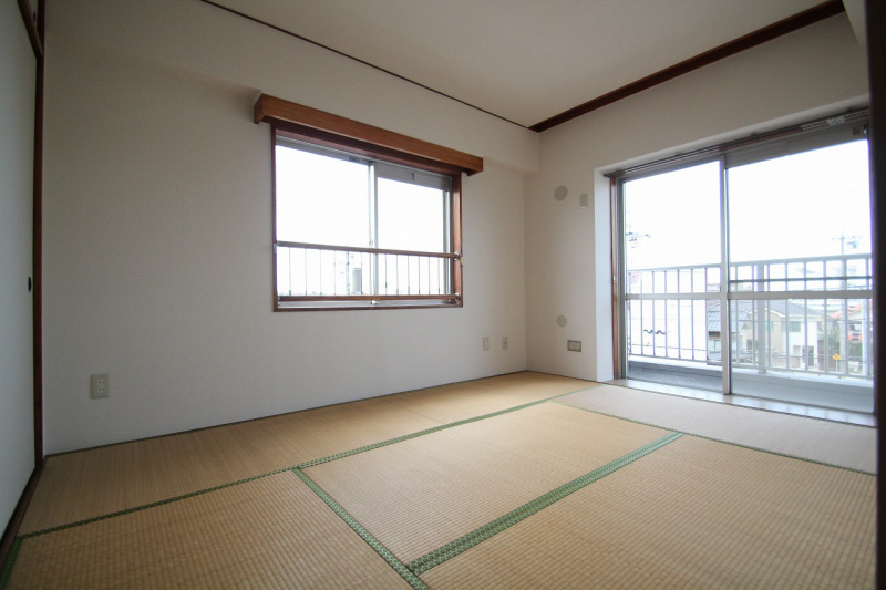 Living and room. Bright Japanese-style room in the two-sided lighting. 