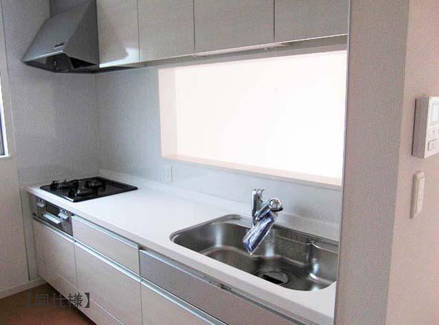 Same specifications photo (kitchen). (Building 2) same specification Quiet sink, Artificial marble top plate use, Water purification function with faucet, Full slide storage mounted! ! 