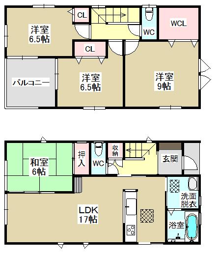 Floor plan. 38,800,000 yen, 4LDK, Land area 141.74 sq m , Building area 102.87 sq m