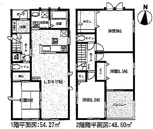 Floor plan. (1 Building), Price 38,800,000 yen, 4LDK, Land area 141.74 sq m , Building area 102.87 sq m