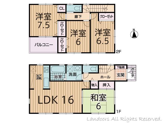 Floor plan. 33,300,000 yen, 4LDK, Land area 168.15 sq m , Building area 98.82 sq m floor plan