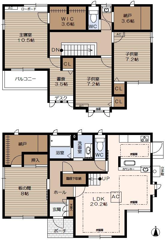 Floor plan. 51,800,000 yen, 4LDK + S (storeroom), Land area 426.44 sq m , Building area 158.59 sq m