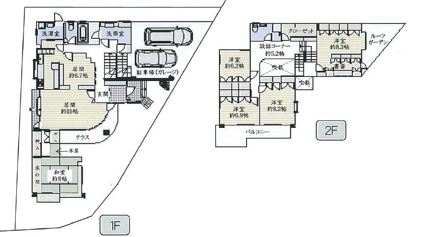 Floor plan. 90 million yen, 5LDK + S (storeroom), Land area 252 sq m , Building area 235.12 sq m