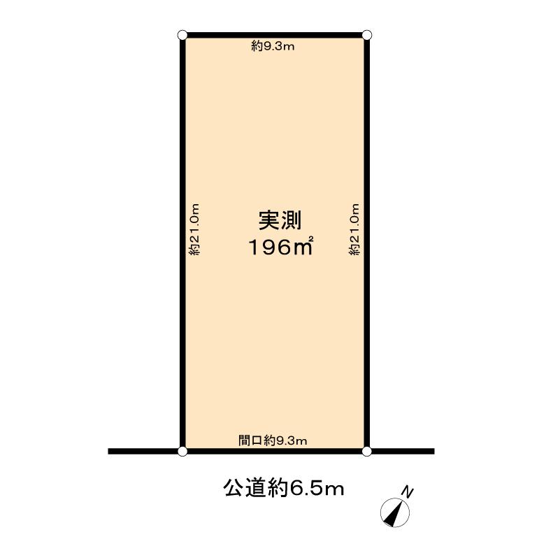 Compartment figure. Land price 48,500,000 yen, Land area 196 sq m