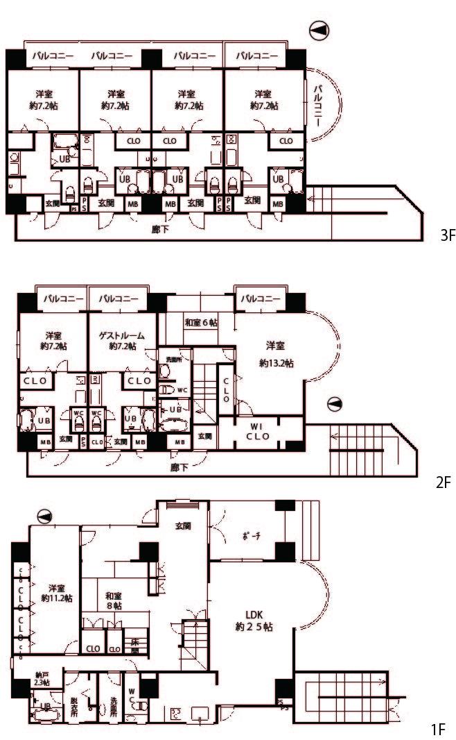 Floor plan. 75 million yen, 4LDK + S (storeroom), Land area 263.01 sq m , Building area 144.06 sq m