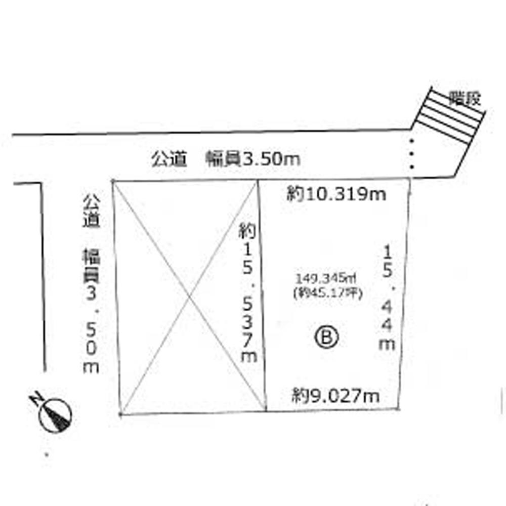 Compartment figure. Land price 18,068,000 yen, Land area 149.34 sq m subdivided after surveying, There is the case that the difference between the measured area occurs.