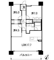 Floor: 3LDK, occupied area: 73.58 sq m, Price: 29.1 million yen