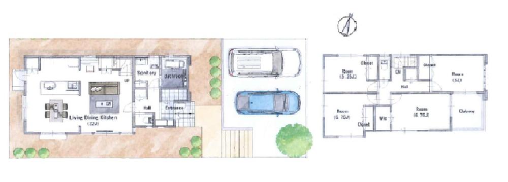 Floor plan. 44,800,000 yen, 4LDK, Land area 175.13 sq m , Building area 110.71 sq m