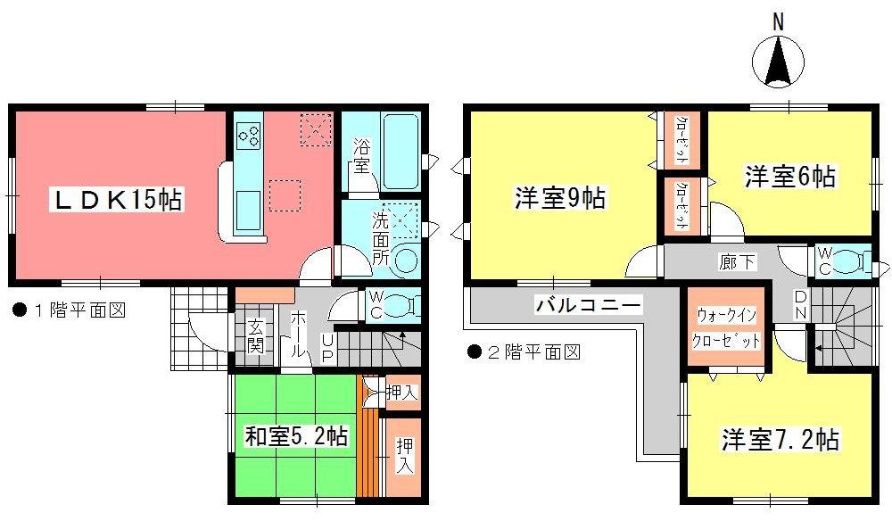 Floor plan. (1 Building), Price 31,900,000 yen, 4LDK, Land area 141.11 sq m , Building area 98.02 sq m
