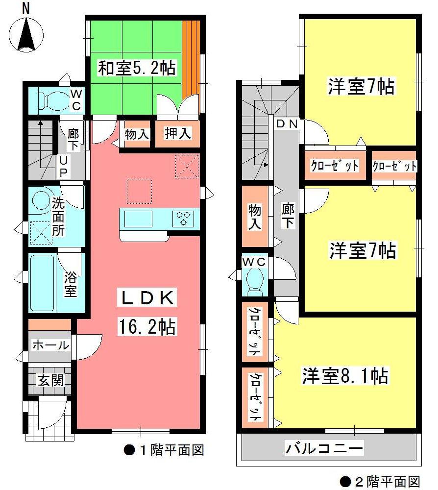 Floor plan. (3 Building), Price 29,900,000 yen, 4LDK, Land area 152.16 sq m , Building area 103.69 sq m