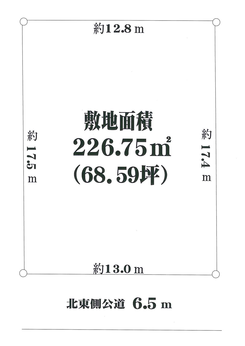 Compartment figure. Land price 34,300,000 yen, Land area 226.75 sq m