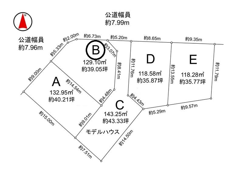 Compartment figure. Land price 22,259,000 yen, Land area 129.05 sq m