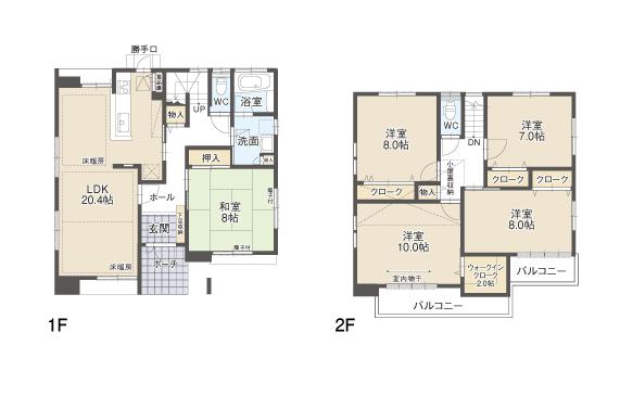 Floor plan. All mansion "5LDK" "LDK20 Pledge or more" "long-term high-quality housing support ※ ".