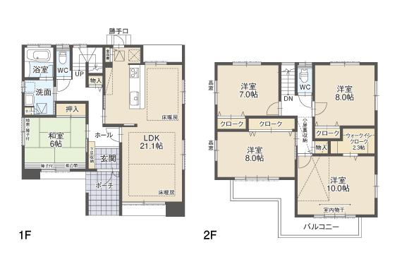 Floor plan. All mansion "5LDK" "LDK20 Pledge or more" "long-term high-quality housing support ※ ".