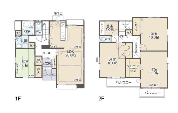 Floor plan. All mansion "5LDK" "LDK20 Pledge or more" "long-term high-quality housing support ※ ".