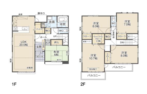 Floor plan. All mansion "5LDK" "LDK20 Pledge or more" "long-term high-quality housing support ※ ".