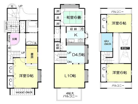 Floor plan. 38,800,000 yen, 4LDK + S (storeroom), Land area 117.65 sq m , Building area 140.79 sq m floor plan