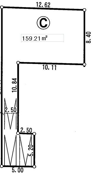 Compartment figure. Land price 27,400,000 yen, Land area 159.21 sq m