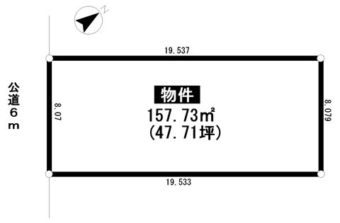 Compartment figure. Land price 23.5 million yen, Land area 157.73 sq m land view