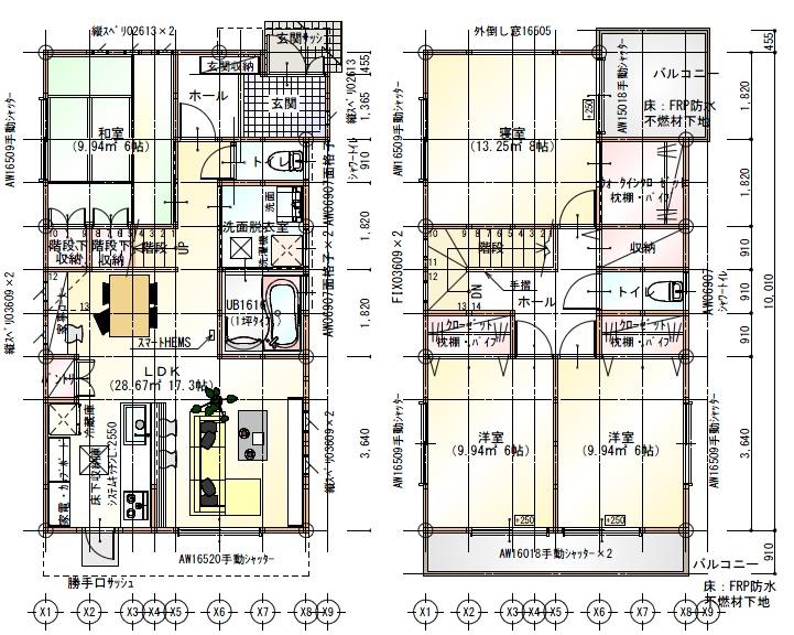 Floor plan. (A Building), Price 34,800,000 yen, 4LDK+S, Land area 122.35 sq m , Building area 107.87 sq m